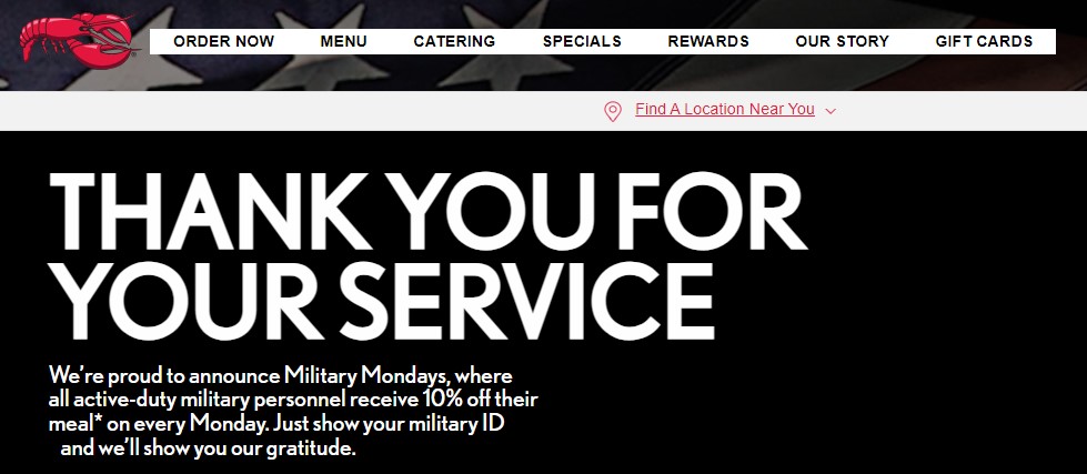 Red Lobster Military Discount